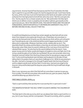 Always listen to the voice of the holy spirit within you | DOCX