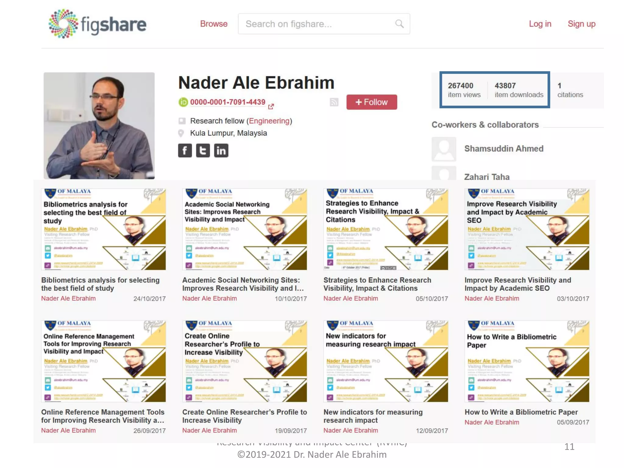 Research Visibility and Impact Center-(RVnIC)
©2019-2021 Dr. Nader Ale Ebrahim
11
 