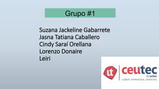 Suzana Jackeline Gabarrete
Jasna Tatiana Caballero
Cindy Saraí Orellana
Lorenzo Donaire
Leiri
Grupo #1
 