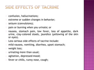 Taskine Pain anti-alzheimers drug | PDF