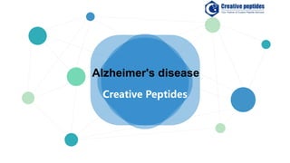 Alzheimer's disease
Creative Peptides
 