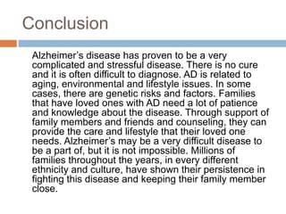 alzheimers disease essay conclusion