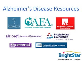 Alzheimer's Disease Resources
 