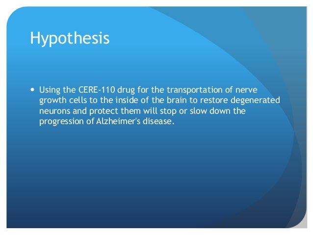 Alzehmers research proposal