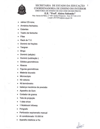 Plano Gestão EE Profa Alzira Salomão