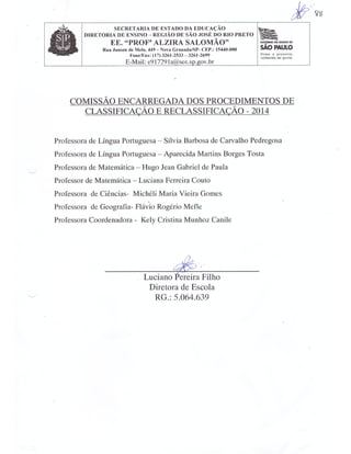 Plano Gestão EE Profa Alzira Salomão