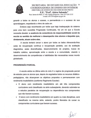 Plano Gestão EE Profa Alzira Salomão