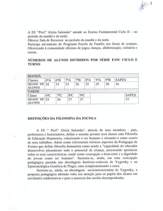 Plano Gestão EE Profa Alzira Salomão
