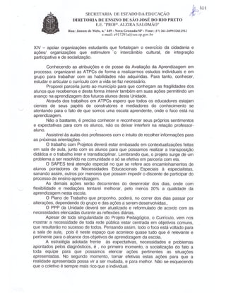 Plano Gestão EE Profa Alzira Salomão