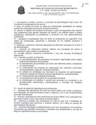 Plano Gestão EE Profa Alzira Salomão
