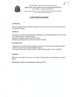 Plano Gestão EE Profa Alzira Salomão