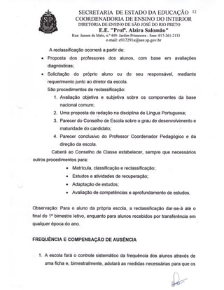 Plano Gestão EE Profa Alzira Salomão