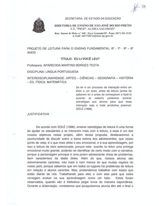 Plano Gestão EE Profa Alzira Salomão