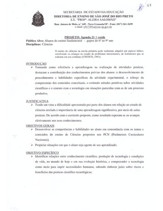 Plano Gestão EE Profa Alzira Salomão