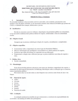 Plano Gestão EE Profa Alzira Salomão