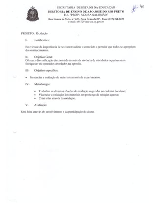 Plano Gestão EE Profa Alzira Salomão