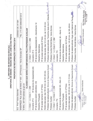 Plano Gestão EE Profa Alzira Salomão