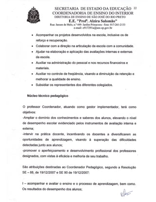 Plano Gestão EE Profa Alzira Salomão