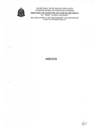 Plano Gestão EE Profa Alzira Salomão