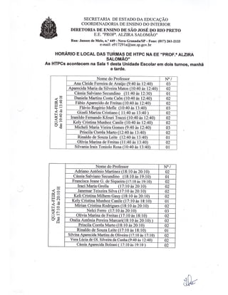 Plano Gestão EE Profa Alzira Salomão