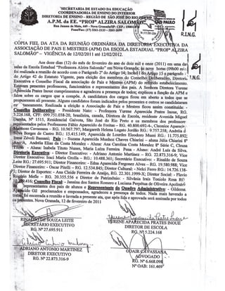 Plano Gestão EE Profa Alzira Salomão