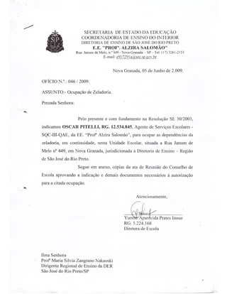 Plano Gestão EE Profa Alzira Salomão