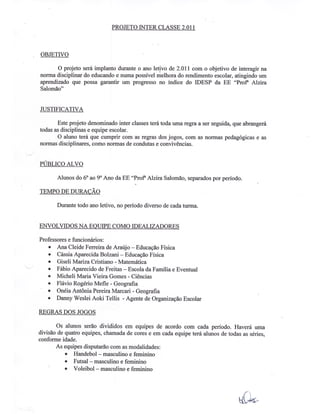 Plano Gestão EE Profa Alzira Salomão