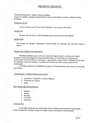 Plano Gestão EE Profa Alzira Salomão