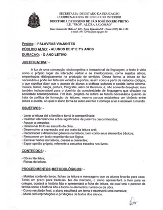 Plano Gestão EE Profa Alzira Salomão