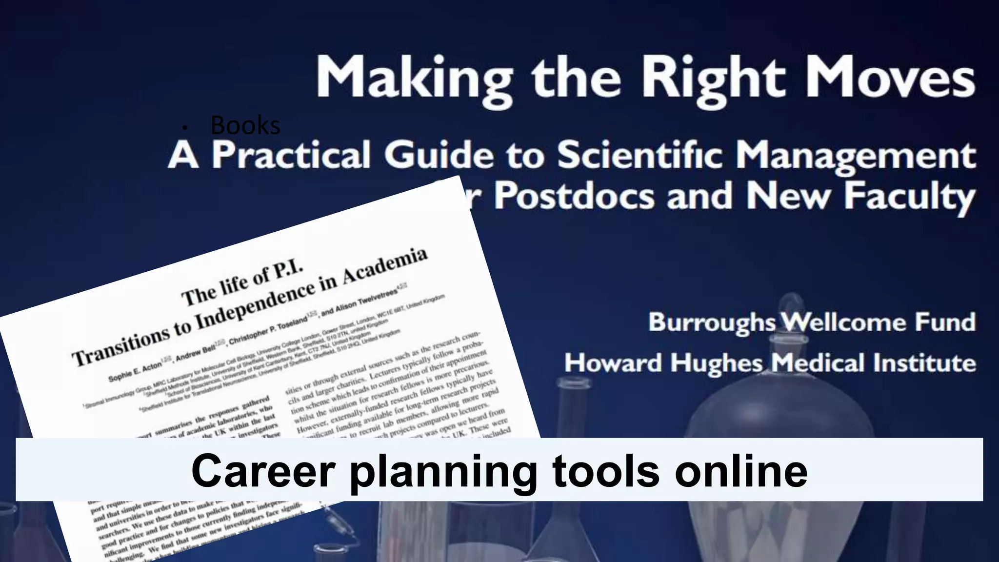 Scientific Management
AAAS 2020
• Books
Career planning tools online
 