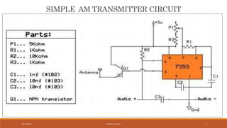 SIMPLE AM TRANSMITTER CIRCUIT
VATSAL N SHAH8/27/2016 7
 