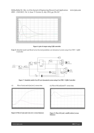 Design and Simulation of Different Controllers for Stabilizing Inverted ...