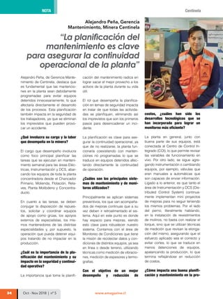 Oct - Nov 2018 | nº 5
40 www.amagazine.cl
NOTA
Rodrigo Medel, Subgerente de Abastecimiento y Con-
tratos de Centinela, pre...