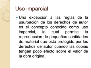 Otorgamiento de una LicenciaLos derechos de autor se pueden vender o se puede otorgar un permiso para el uso de los mismos a otras personas o entidades. Ordinariamente, las licencias o permisos de los derechos de autor se otorgan por contratos escritos en los cuales estén de acuerdo todas las partes involucradas. Por ejemplo, el autor de una novela puede otorgar un permiso a una editorial para que imprima la obra en libros encuadernados, a otro editorial para producir las copias en libros en rústica, y a una compañía de películas para que haga una película basada en la novela.