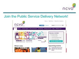 Understanding the new public service commissioning environment and volunteer’s place within it 