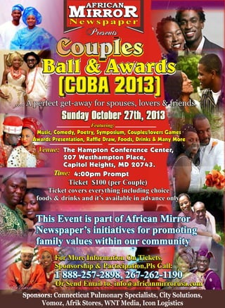 (COBA 2013)(COBA 2013)(COBA 2013)(COBA 2013)
CouplesCouplesCouplesCouples
 