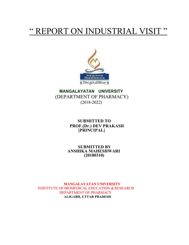 Industrial VISIT report PDF