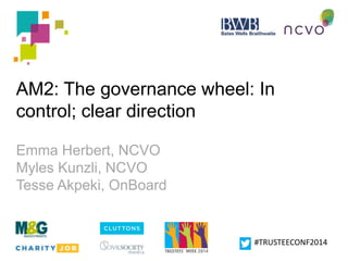 The Governance Wheel: In control; clear direction