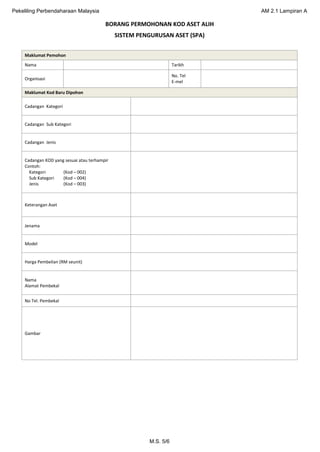 Am 2 tatacara pengurusan aset alih kerajaan [penuh]