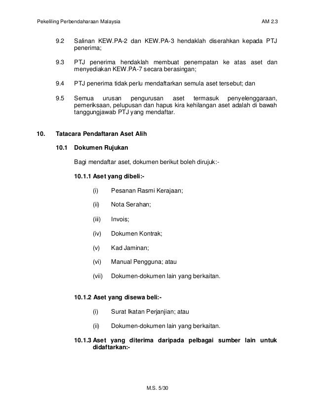 Am 2 tatacara pengurusan aset alih kerajaan penuh