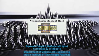 AM2530: Foundations of Fluid Mechanics
Praveen Zalaya & Mohammed Iqbal,
131501023 & 131501019
Department of Mechanical Engineering
Indian Institute of Technology Palakkad
 