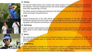 India at Rio Olympics 2016