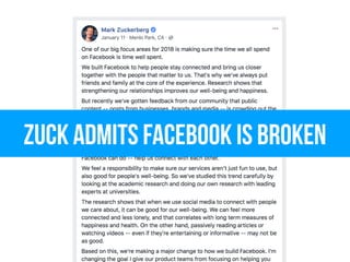 Zuck admits Facebook is broken
 