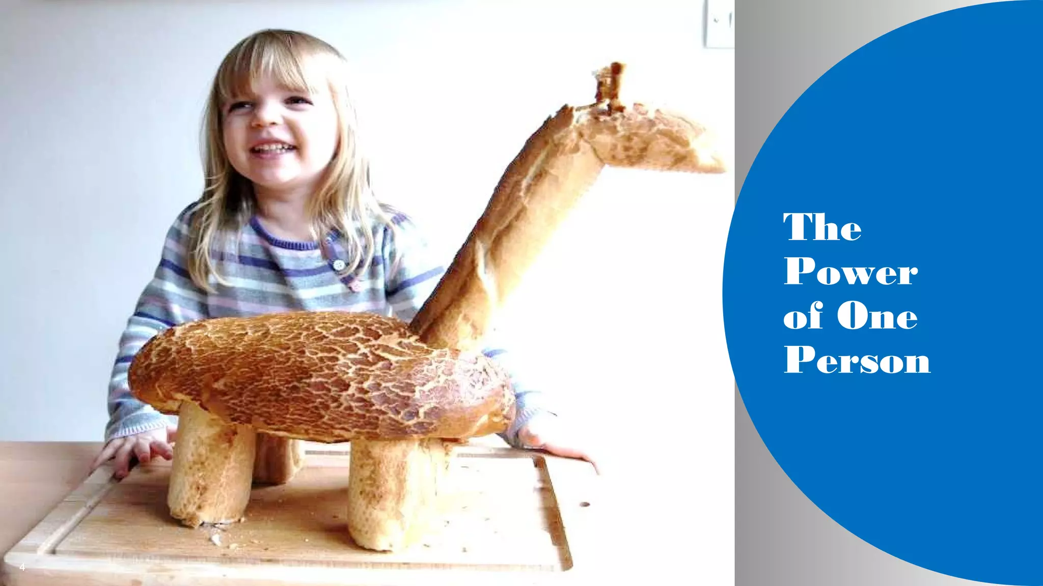 4
The
Power
of One
Person
 