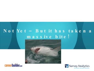 Not Yet – But it has taken a massive bite! 