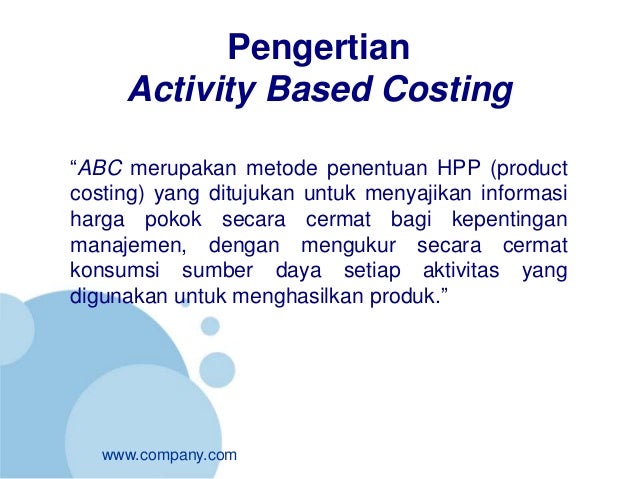 Contoh Soal Activity Based Costing Guru Galeri