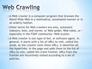 Vertical search engines :- Typically use a focused crawler that attempts to index only Web pages that are relevant to a pre-defined topic or set of topics.Domain-Specific SearchDomain-specific search solutions focus on one area of knowledge, creating customized search experiences, that because of the domain's limited corpus and clear relationships between concepts, provide extremely relevant results for searchers.