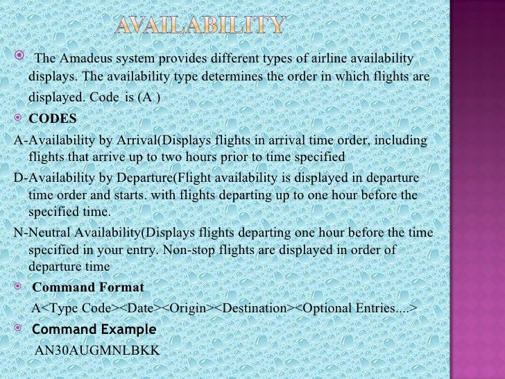 Amadeus training course