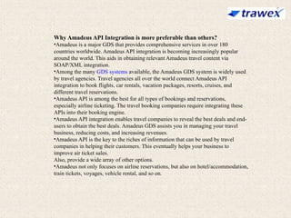 AMADEUS API INTEGRATION | AMADEUS GDS API XML INTEGRATION | PPTX