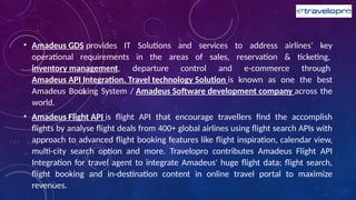 Amadeus API Integration | Amadeus GDS | Amadeus Software | PPTX